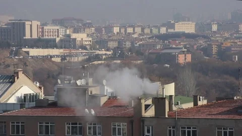 Air pollution in the city Vidéo 70769916