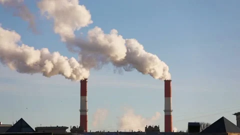 Air pollution in the city Stock Footage 88075973