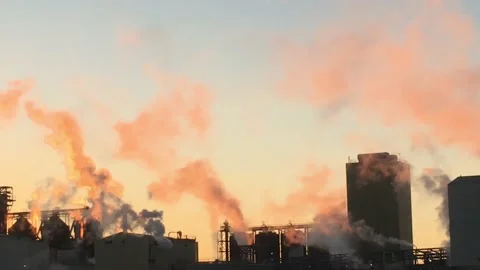 Air Pollution Colorful Sunset Stockbeeldmateriaal 101197869