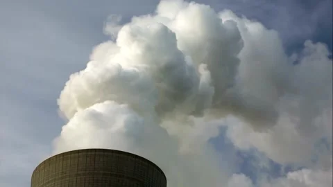 Air pollution disaster smog from power plants HD Video stock 336573774