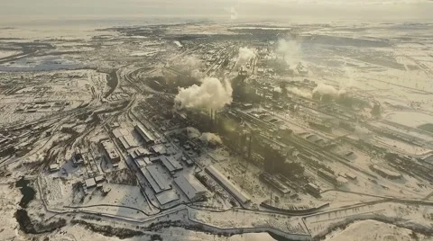 Air pollution. Drone shooting. Stock Footage 61556192