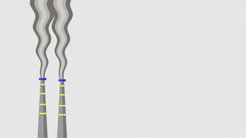 Air pollution from factories Stock Footage 306641126
