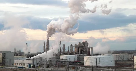 Air pollution from factory Stock Footage 71991391