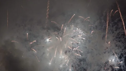 Air pollution from fireworks Stock Footage 125132162