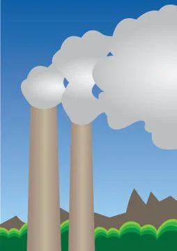 Air pollution Illustrazione stock