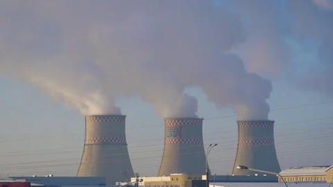 Air Pollution From Industrial Plants. Stock Footage 85366019