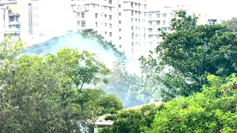 An air polution environmental issue in the city Stock-Footage 293565453