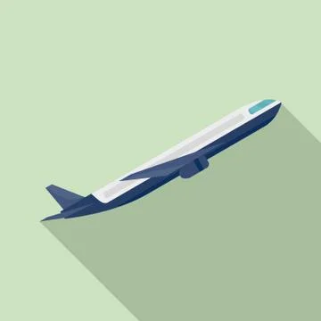 Air post delivery icon, flat style Illustrazione stock