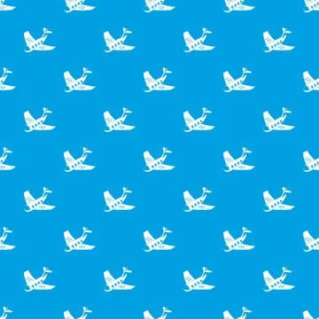 Air post delivery pattern vector seamless blue Illustrazione stock