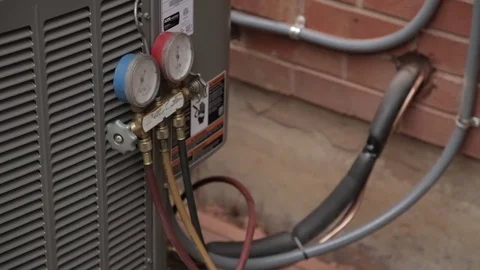 Air Pressure Home Heating/Cooling Testing. Stock Footage 84330083