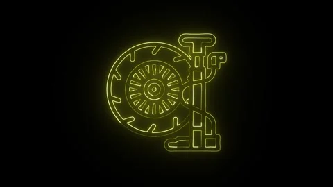Air Pump Icon Isolated on Black Background Inflation Tool Symbol Design Stock-Footage 330741646