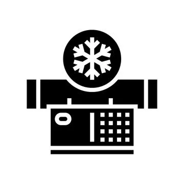 Air purification glyph icon vector illustration Illustrazione stock