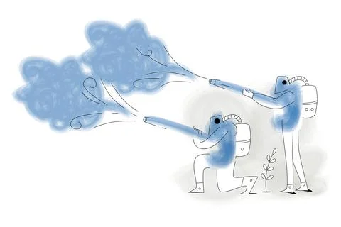 Air Purification Illustration Stock Illustration