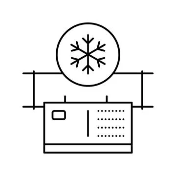 Air purification line icon vector illustration Illustrazione stock