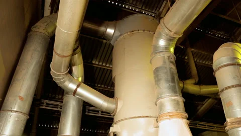 Air purification system at the plant. Slow motion. HD Stock-Footage 112649873