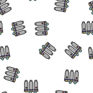 Air purification system vector seamless pattern Stock Illustration