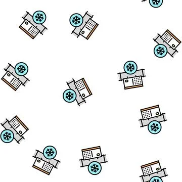 Air purification vector seamless pattern Stock Illustration