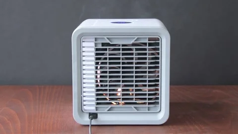 Air purifier burns with fire, flames and sparks, black smoke.  The cause of the  Video stock 170091583