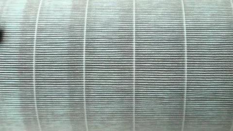 Air purifier filter after use isolated on white background Stock Footage 151012539