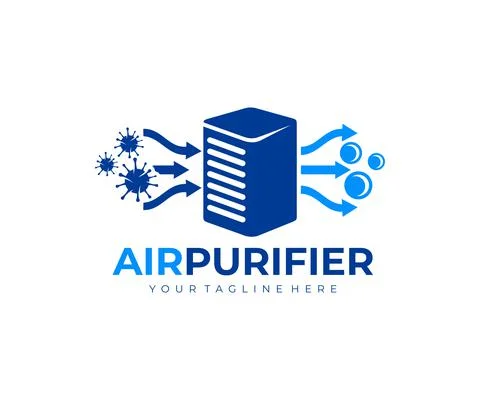 Air purifier for filter and cleaning removing dust and virus, fresh air Stock Illustration