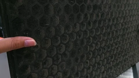 Air Purifier Filter component : Pre Filter, Carbon Filter, and HEPA filter Stockbeeldmateriaal 231760581