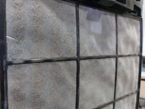 Air Purifier Filter component : Pre Filter, Carbon Filter, and HEPA filter Stock Photos