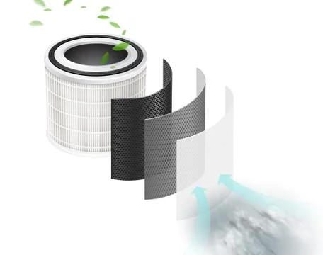 Air purifier filter material layer Stock Illustration