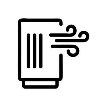 Air purifier icon vector. Isolated contour symbol illustration Illustrazione stock