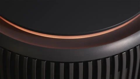 Air purifier quality indicator changing color yellow to blue 스톡 동영상 343872531