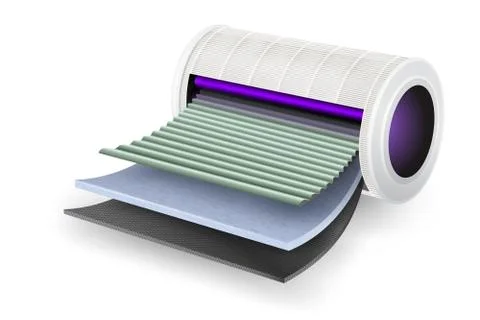 Air purifier UV filter sheet Illustrazione stock