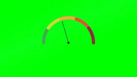 Air Quality Index Gauge Shifting Levels on Green Screen Video stock 342000347
