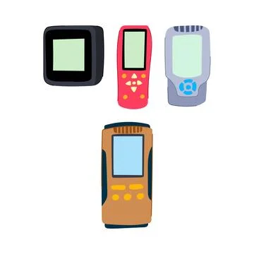 Air quality monitors detecting environmental pollution levels イラスト素材