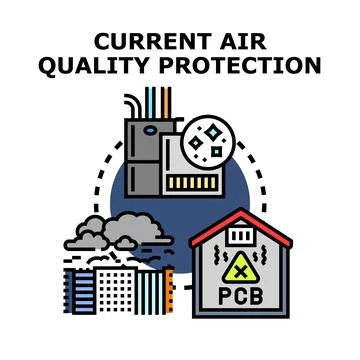 Air quality protection systems for environmental safety Ilustración de archivo