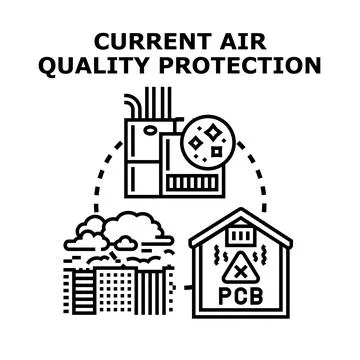 Air quality protection systems for environmental safety Ilustración de archivo
