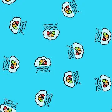 Air quality vector seamless pattern Illustrazione stock