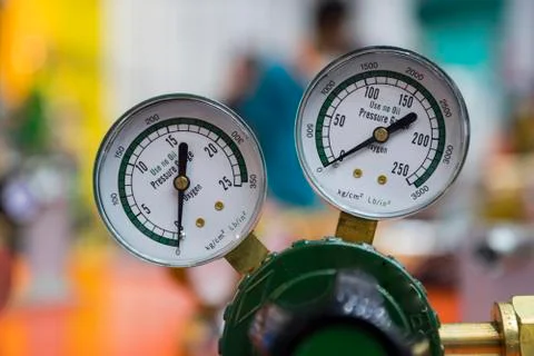 Air regulator for wellding process Stock Photos