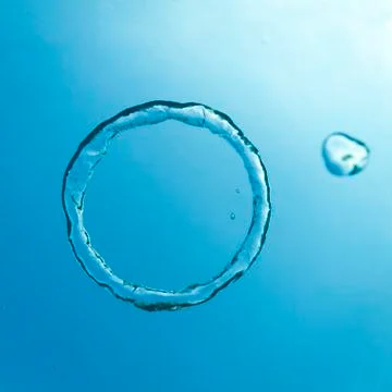 Air  Ring Bubbles Underwater Square Stock Photos