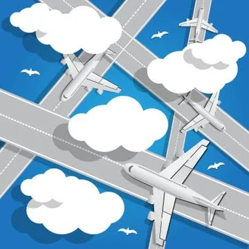 Air roads. Stock Illustration