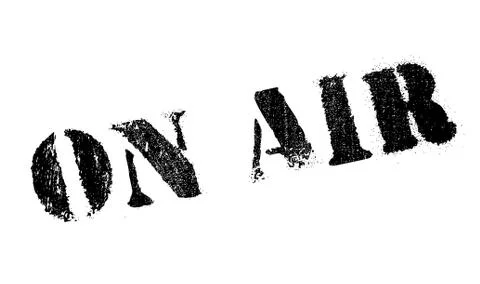 On Air rubber stamp Illustrazione stock