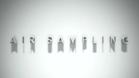 Air sampling 3D title animation with shadows on a white background Stock Footage 297818145