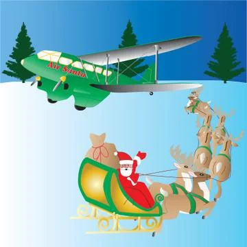 Air santa Stock Illustration
