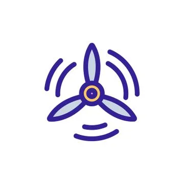 Air screw loicon vector. Isolated contour symbol illustration 库存插图