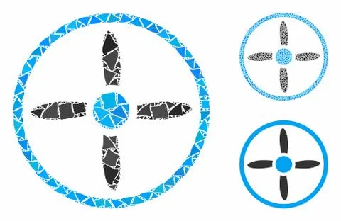 Air screw Mosaic Icon of Humpy Items Stock Illustration