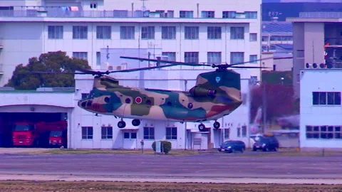 Air Self-Defense Force Transport Helicopter Vidéo 332246853