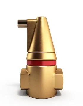 Air separator for plumbing 3D rendering on a white background Stock Illustration