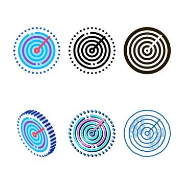Air series navigation radar display icon vector outline Ilustración de archivo