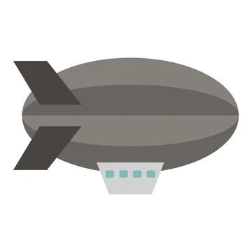 Air ship flat clipart vector illustration Illustrazione stock
