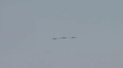 Air show. View of planes flying synchronously Stock Footage 57876271