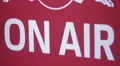 On Air sign at professional sound recording studio, tv, radio HD Footage