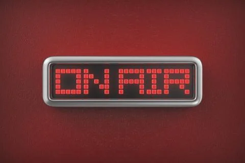 ON AIR sign on red wall Stock Illustration